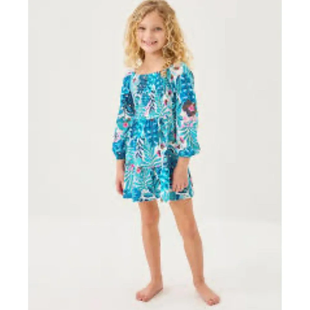 Lilly Pulitzer Kids‎ Mini Jilly Long Sleeved Dress size XS 2-3 cotton